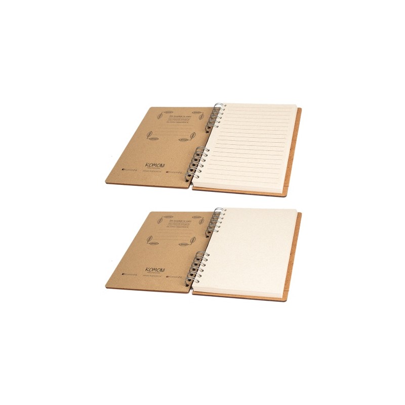 Carnet bois rechargeable KOMONI® A5 – Modèle La cuisine est un art