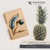 Carnet bois rechargeable KOMONI® – Modèle Plume et encre