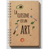 Carnet bois rechargeable KOMONI® – Modèle La cuisine est un art