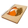Carnet bois rechargeable KOMONI® - Modèle Renard little fire