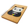Carnet bois rechargeable KOMONI® A5 - Panda Love