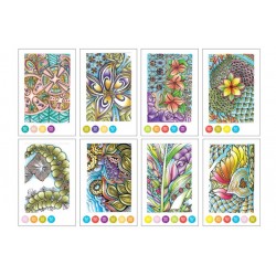 copy of Cartes de coloriage  - Thème Zen - 16 cartes et 8 designs Chameleon Pens