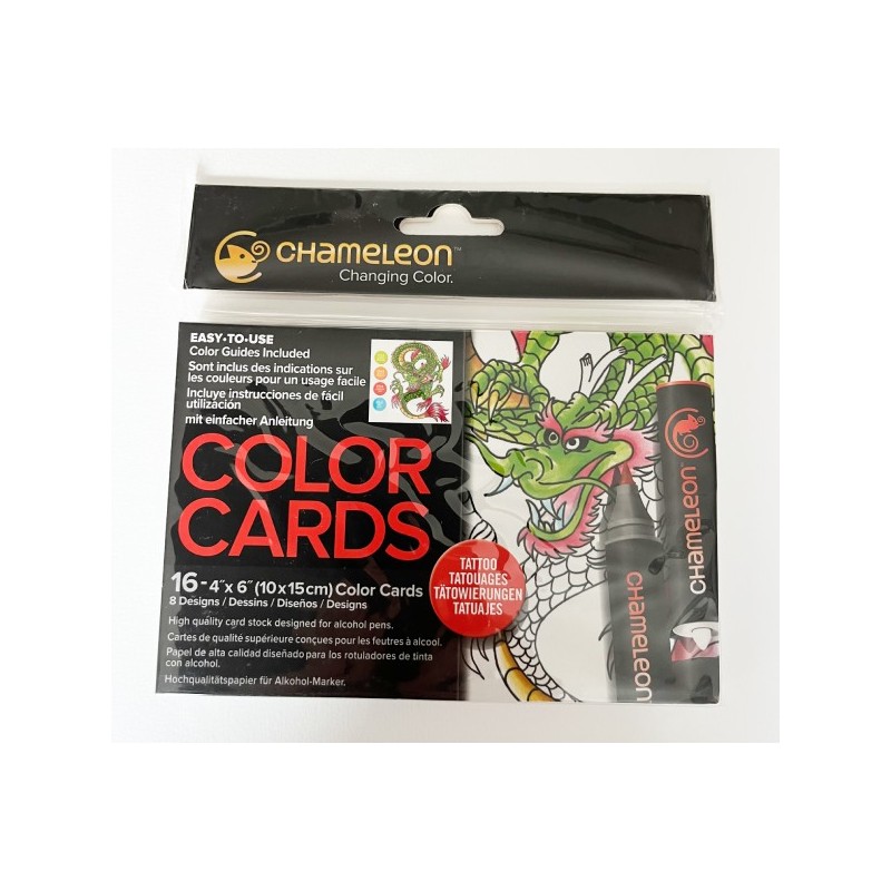Cartes de coloriage - Thème Tattoo