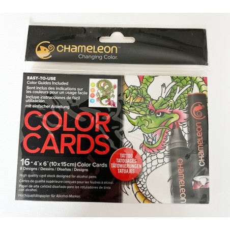 Cartes de coloriage - Thème Tattoo