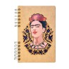 Carnet bois Komoni® - Portrait de Frida