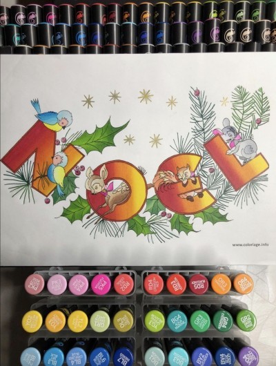 Coloriage de Noël Chameleon Pens™